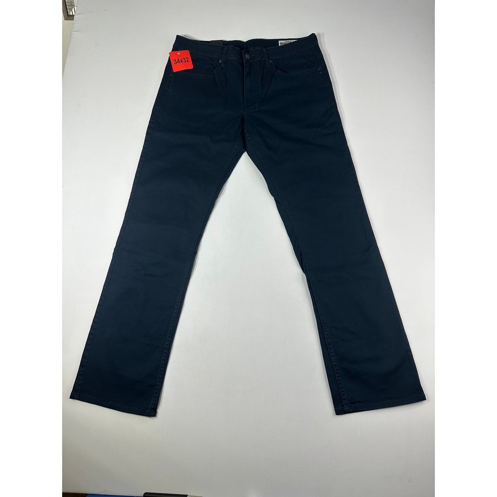 Buffalo David Bitton Sam-X Slim Straight Stretch Pants Navy Blue 36x32 Mens
